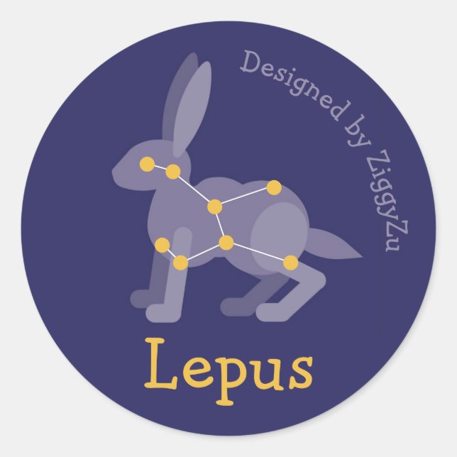 Lepus the Hare Constellation Sticker (Front)