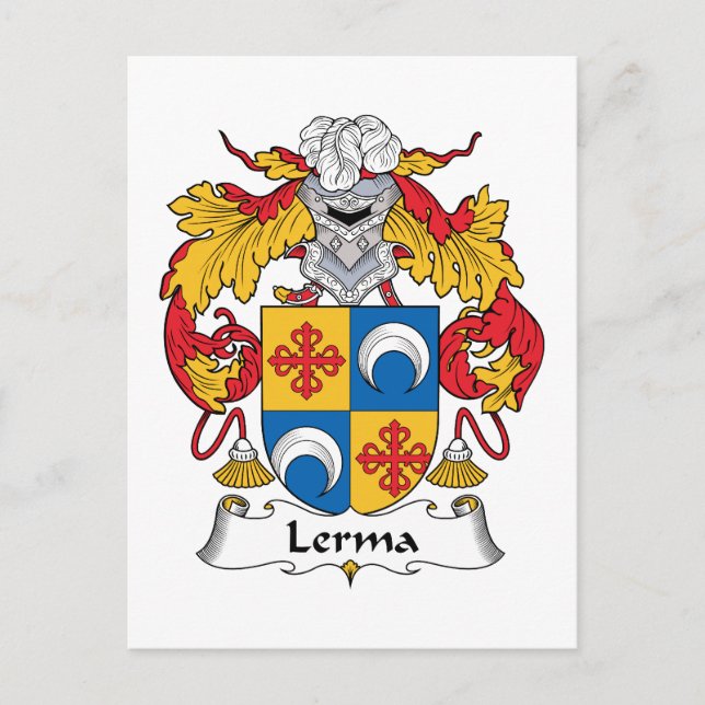 Lerma Family Crest Postcard (Front)