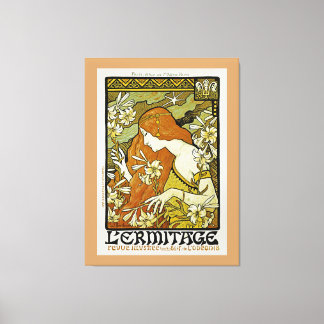 L'Ermitage Art Nouveau Floral Canvas Print