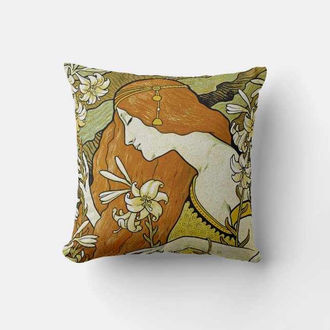 L'Ermitage Art Nouveau Floral Cushion (Front)