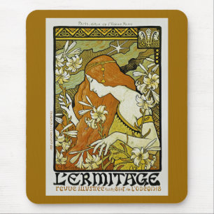L'Ermitage Art Nouveau Floral Mouse Mat