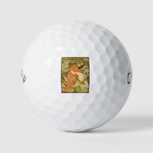 L'Ermitage French Nouveau Woman in Field of Flower Golf Balls