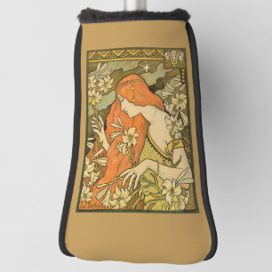 L'Ermitage French Nouveau Woman in Field of Flower Golf Head Cover