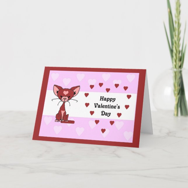Leroy Cat - Valentine's Day Card (Meet the Mews) (Front)