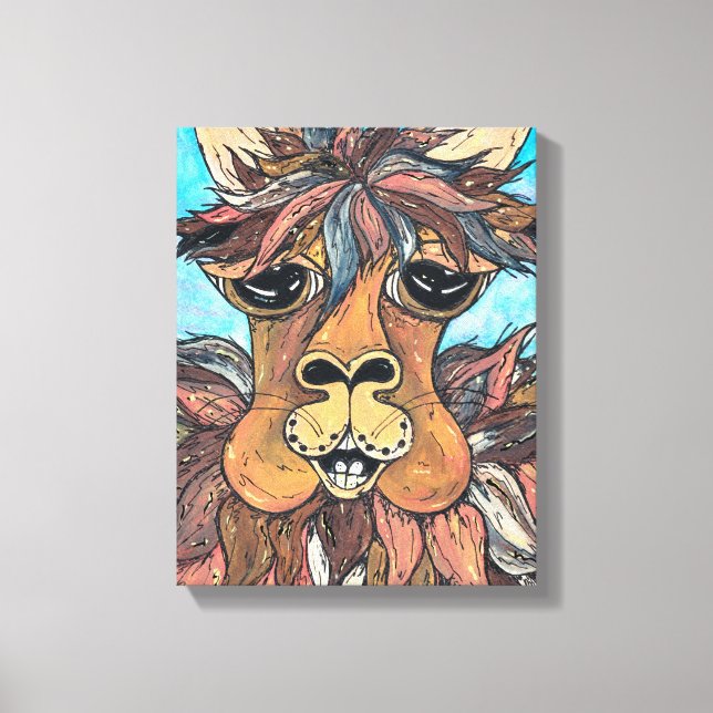 Leroy the Llama Canvas Print (Front)