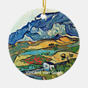 Les Alpilles Mountain Landscape, Ceramic Tree Decoration