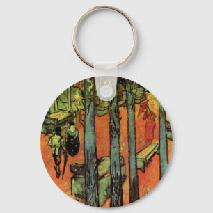 Les Alyscamps, Autumn Leaves by Vincent van Gogh Key Ring