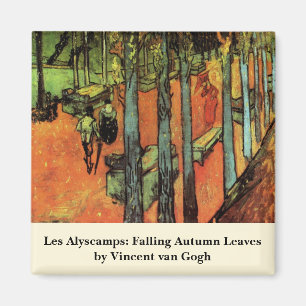 Les Alyscamps, Autumn Leaves by Vincent van Gogh Magnet