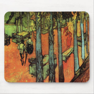 Les Alyscamps, Autumn Leaves by Vincent van Gogh Mouse Mat