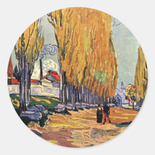 Les Alyscamps (Cemetery) by Vincent van Gogh Classic Round Sticker