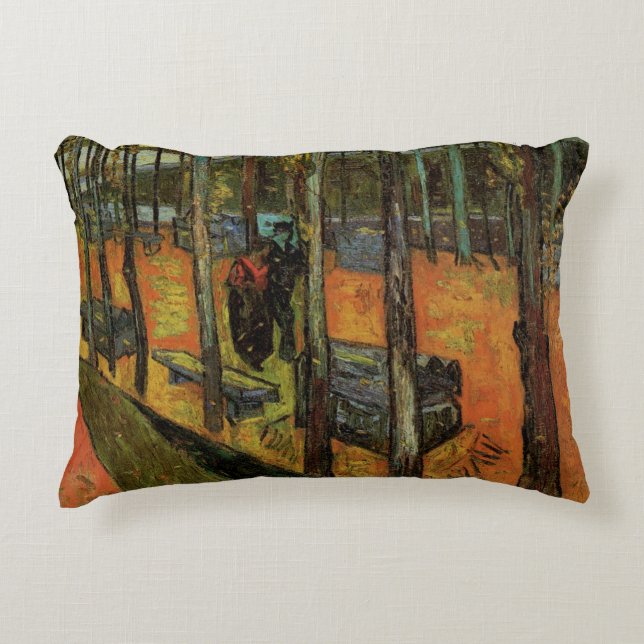 Les Alyscamps (Cemetery) by Vincent van Gogh Decorative Cushion (Front)