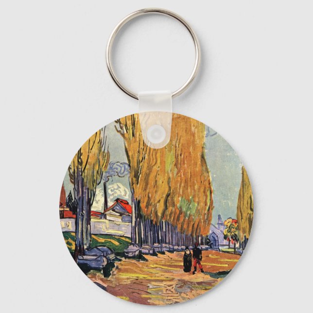 Les Alyscamps (Cemetery) by Vincent van Gogh Key Ring (Front)