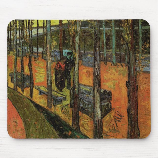 Les Alyscamps (Cemetery) by Vincent van Gogh Mouse Mat (Front)