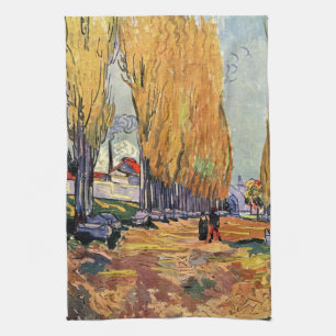 Les Alyscamps (Cemetery) by Vincent van Gogh Tea Towel
