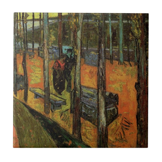 Les Alyscamps (Cemetery) by Vincent van Gogh Tile (Front)