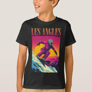 Les Angles France Retro Snowboard  T-Shirt