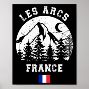 Les Arcs France Alps Ski Resort Alpine Skiing Fren Poster