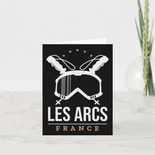 Les Arcs France Ski Resort Vintage Skiing Snowboar Card