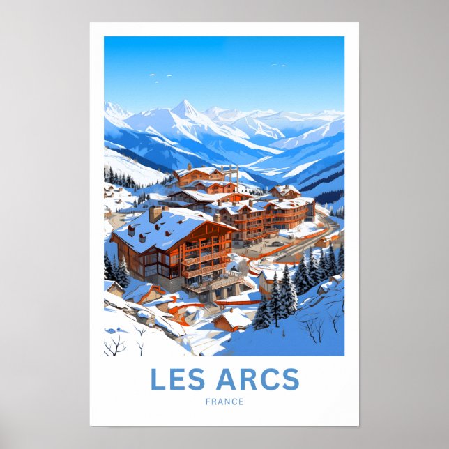 Les Arcs France Travel Print (Front)
