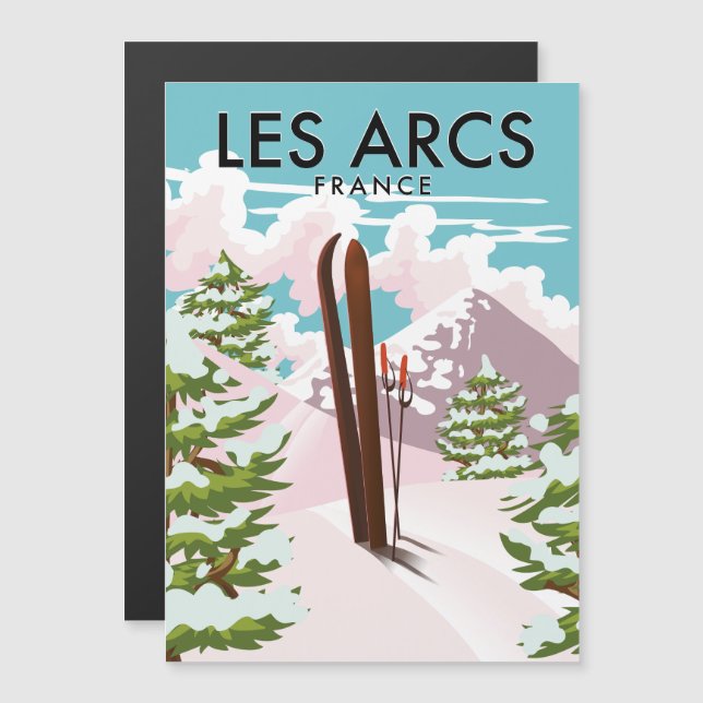 Les Arcs France travel ski (Front/Back)