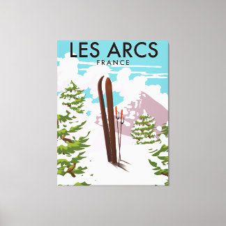 Les Arcs France travel ski Canvas Print