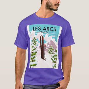 Les Arcs France travel ski poster T-Shirt