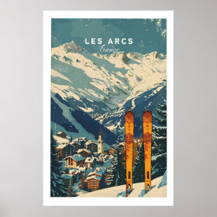 Les Arcs Ski Poster France 1