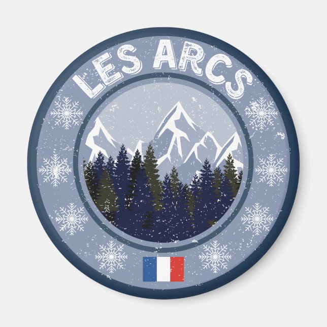 Les Arcs Station de Ski Magnet (Front)