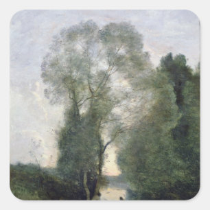 Les Baigneuses Square Sticker