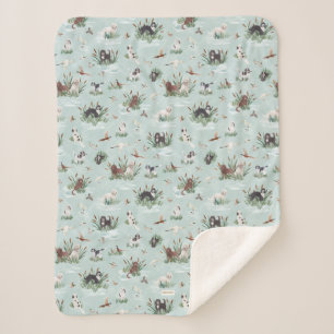 LES BARBETS DANS LE MARAIS Pet Dog Sherpa Blanket