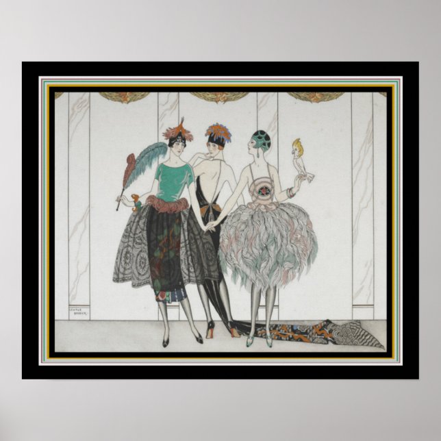 "Les Belles Sauvagettes"  Art Deco 16x20 Poster (Front)