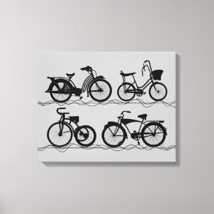 Les Bicyclettes Canvas Print