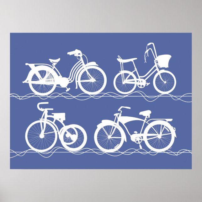 Les Bicyclettes White Poster (Front)