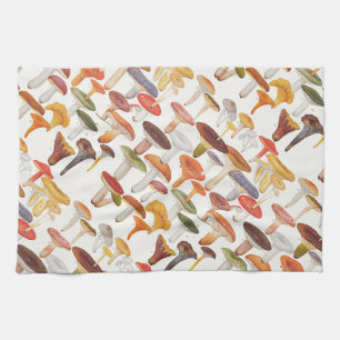 Les Champignons Mushrooms Tea Towel