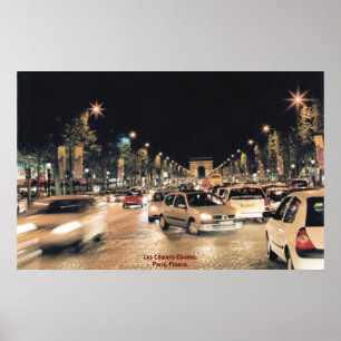 Les Champs-Elysées. Paris, France Poster