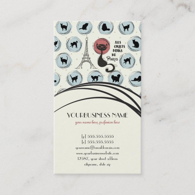 Les Chats Noirs de Paris Business Card (Front)