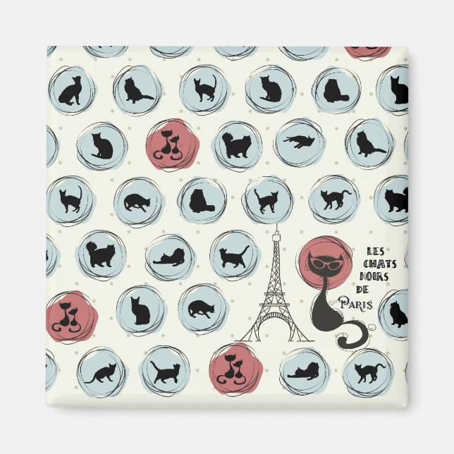 Les Chats Noirs de Paris Magnet (Front)