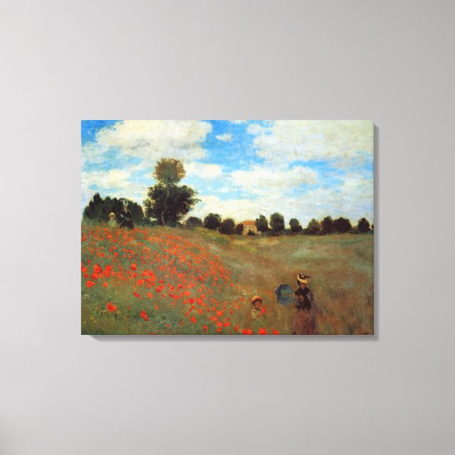 Les Coquelicots by Claude Monet Canvas Print (Front)