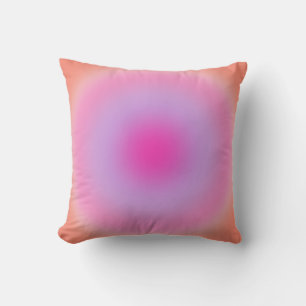 Les Couleurs 01 Orange And Pink Gradient Aura Cushion