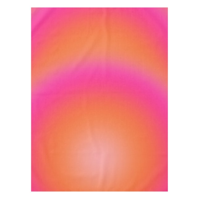 Les Couleurs 03 Hot Pink And Orange Gradient Aura Tablecloth (Front)