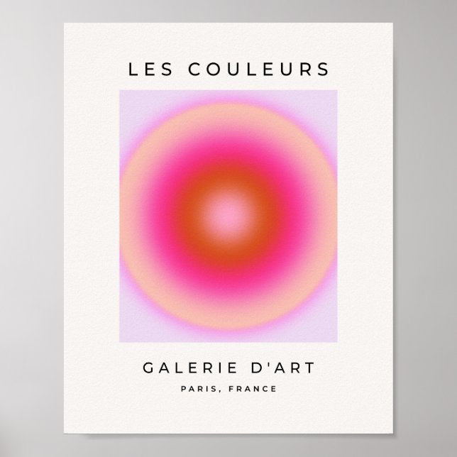 Les Couleurs 06 Lilac And Pink Gradient Aura Poster (Front)