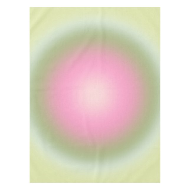Les Couleurs 07 Gradient Pink And Green Aura Tablecloth (Front)