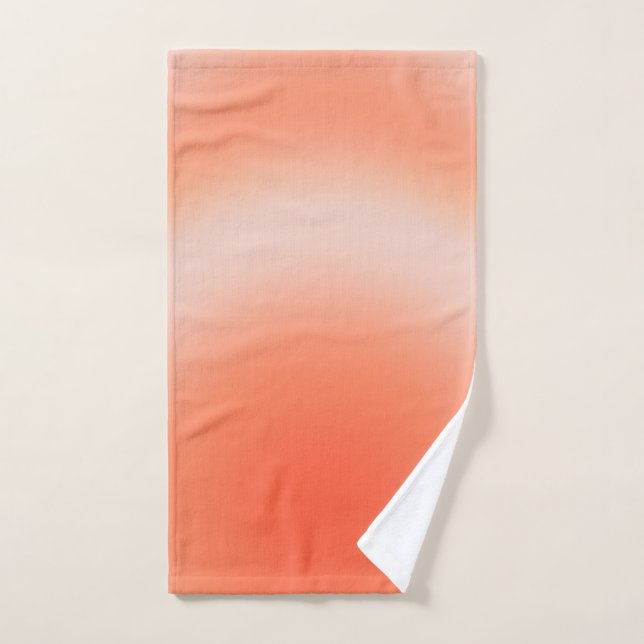 Les Couleurs 09 Orange Gradient Aura Bath Towel Set (Hand Towel)