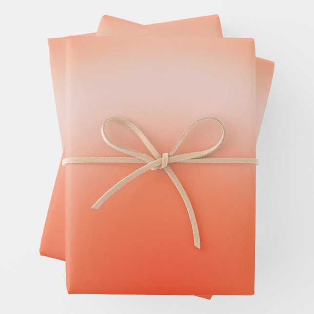 Les Couleurs 09 Orange Gradient Aura Wrapping Paper Sheet (In situ)