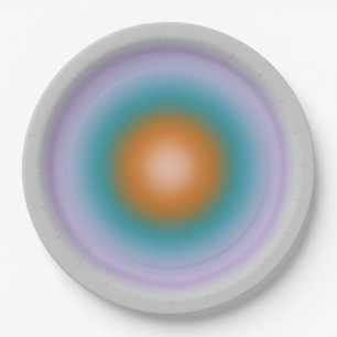 Les Couleurs 10 Bright Colourful Gradient Aura Paper Plate