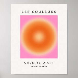 Les Couleurs 11 Pink And Orange Gradient Poster
