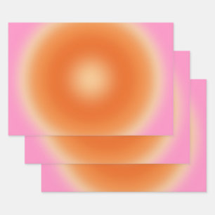 Les Couleurs 11 Pink And Orange Gradient Wrapping Paper Sheet
