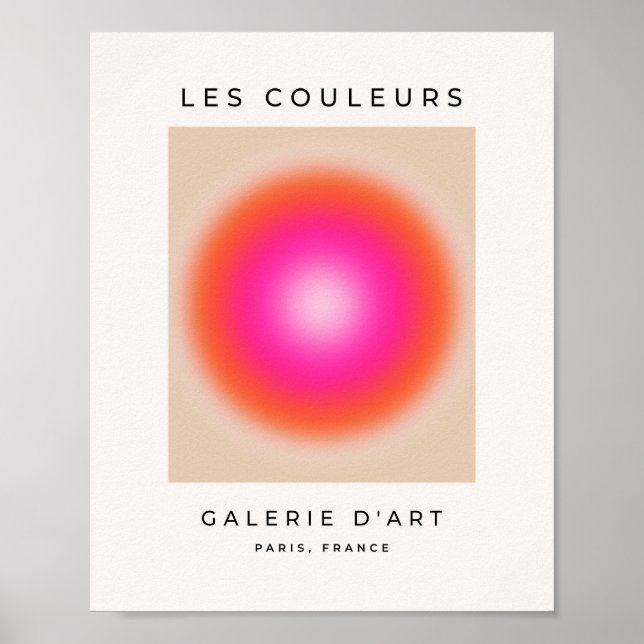Les Couleurs 12 Orange And Pink Gradient Poster (Front)