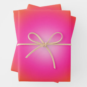 Les Couleurs 12 Orange And Pink Gradient Wrapping Paper Sheet