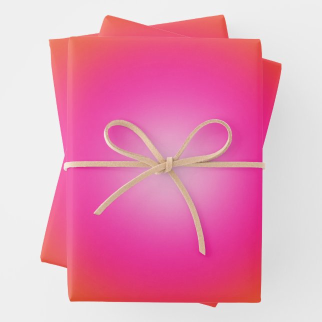 Les Couleurs 12 Orange And Pink Gradient Wrapping Paper Sheet (In situ)